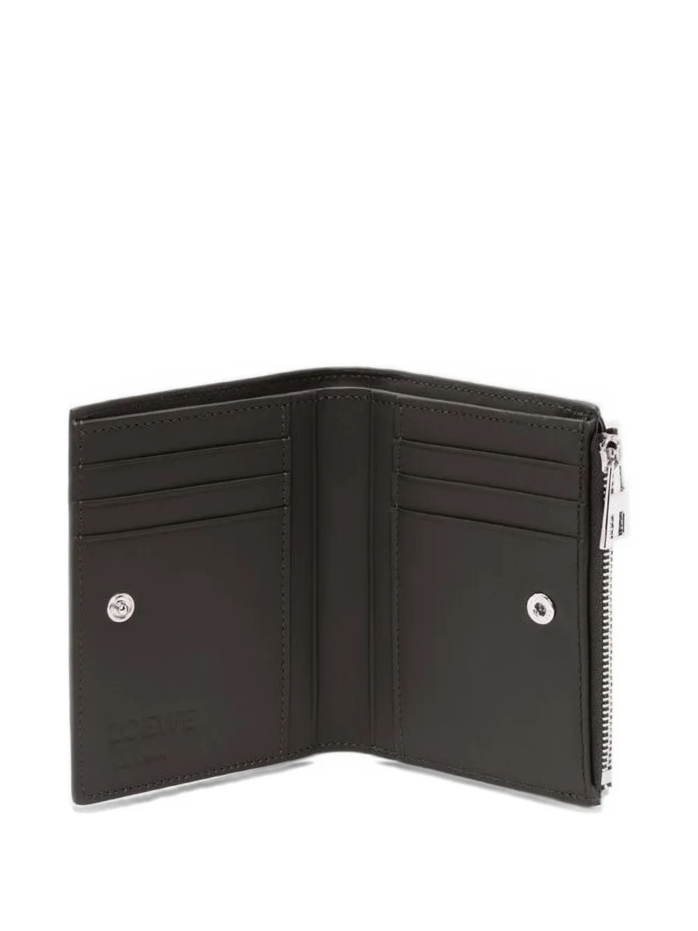 Loewe Snap Button-closure Slim Wallet In Black