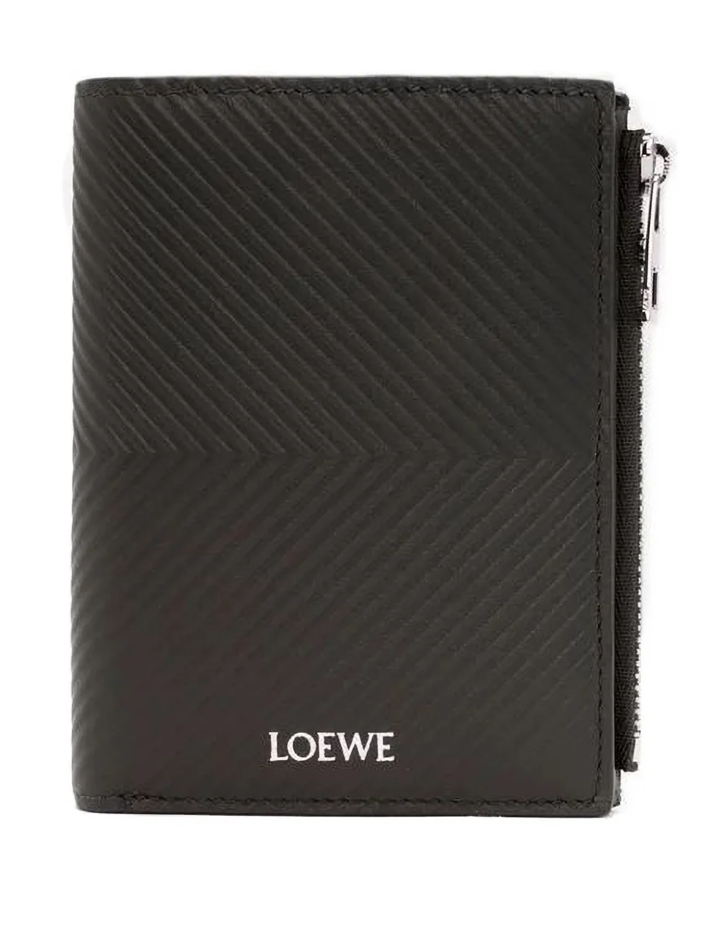 LOEWE snap button-closure slim wallet - グレー LOEWE snap button-closure slim wallet - グレー