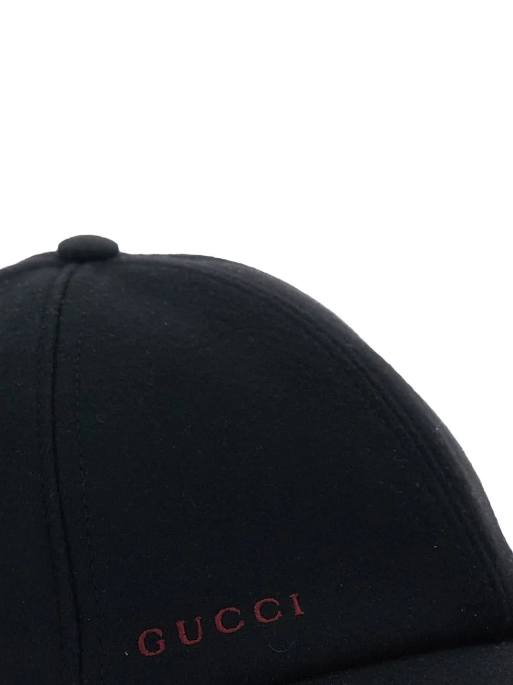  Gucci Gucci-embroidery Strap Hat - Black 