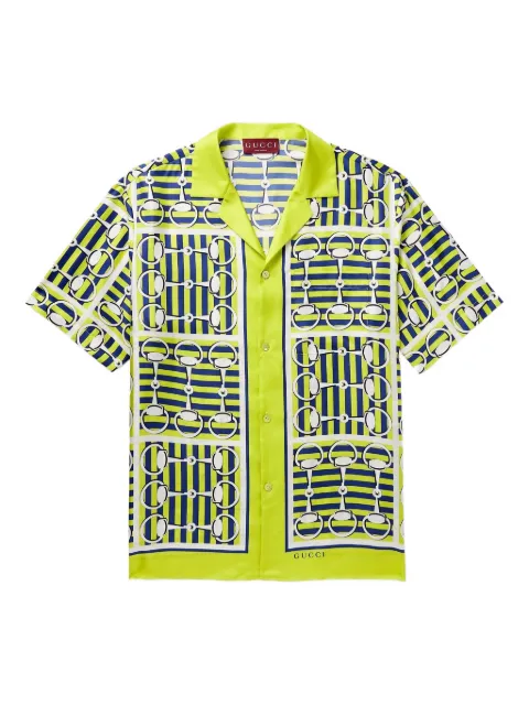 Gucci printed bowling shirt