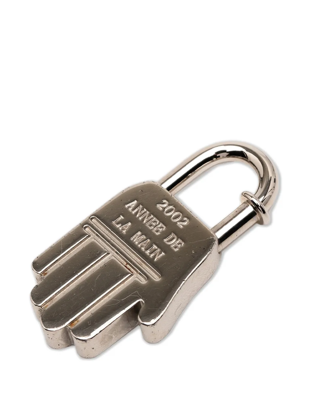 Hermès Pre-Owned 2002 Palladium Plated Annee de la Main Hand Cadena Charm | Image 2