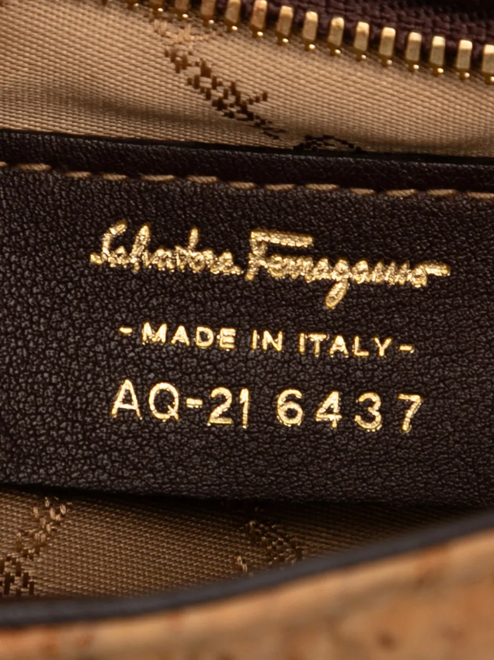 Pre-owned Ferragamo 2021 Studded Canvas Gancini Clutch On Chain Crossbody Bag In Brown