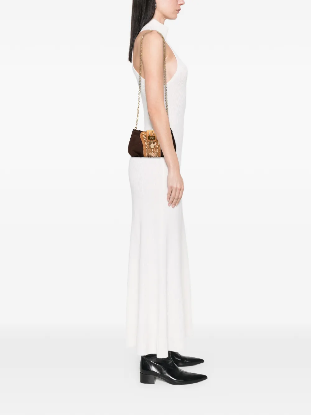 Ferragamo Pre-Owned 2021 Studded Canvas Gancini Clutch on Chain crossbody bag | Pre-owned & Archive | Image 2