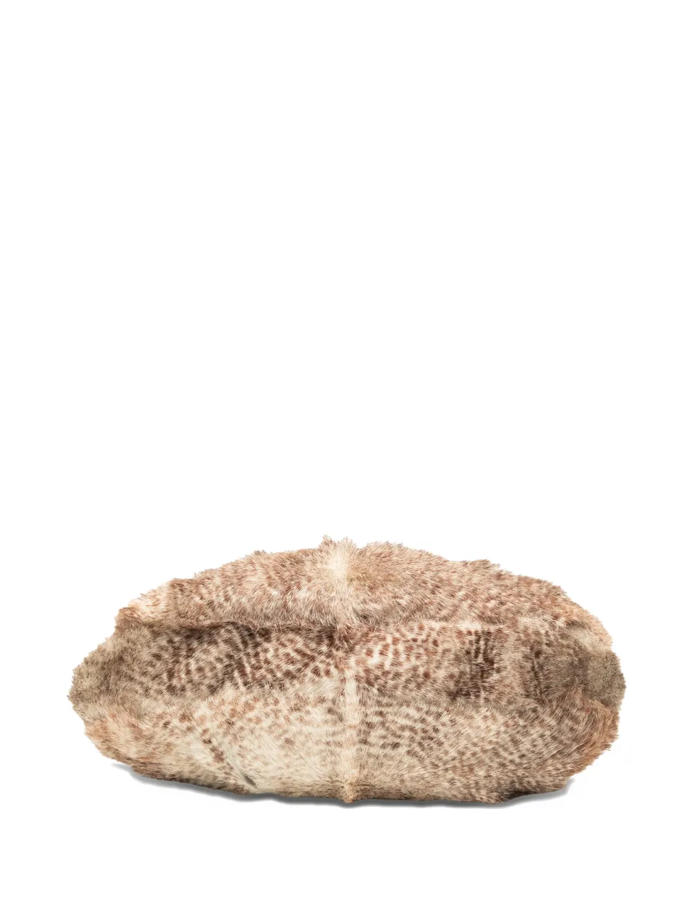 Pre-owned Ferragamo 2021 Faux Fur Gancini Shoulder Bag In Brown