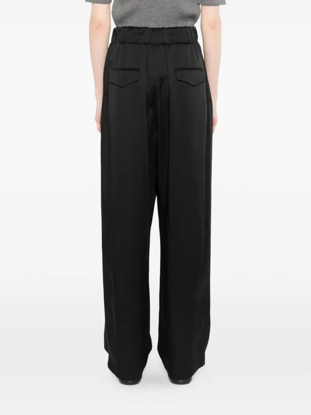 Jil Sander Satijnen broek Zwart