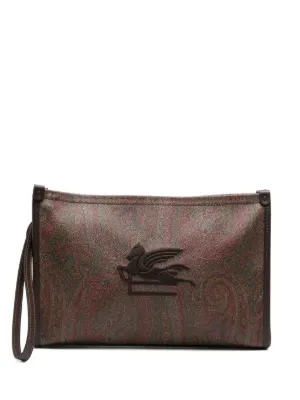 ETRO Medium Arnica Pouch With Pegaso Detail | Brown | FARFETCH