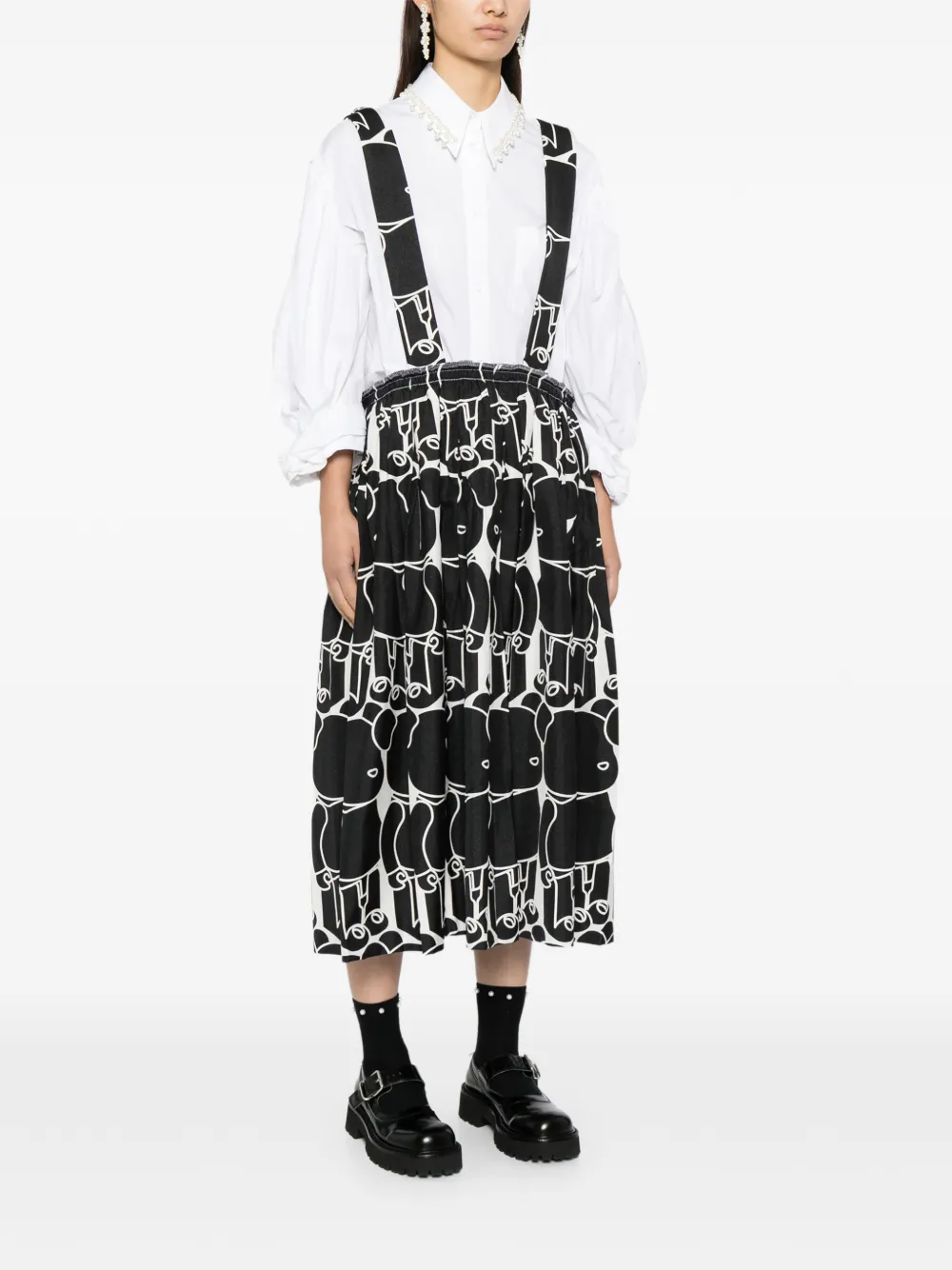 Comme Des Garçons Rok met print Zwart