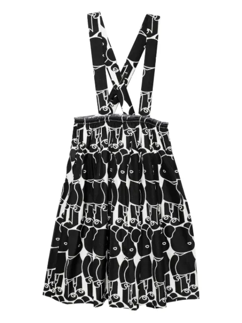 Comme Des Garçons falda con estampado Bearbrick