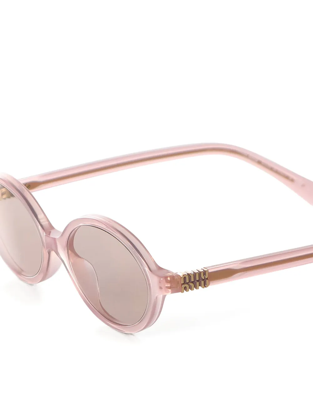 Miu Eyewear Zonnebril met ovalen montuur Roze