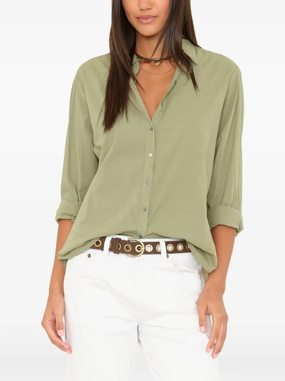 Xirena Beau cotton shirt - Groen