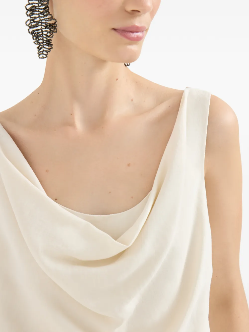 Brunello Cucinelli Top met col Beige