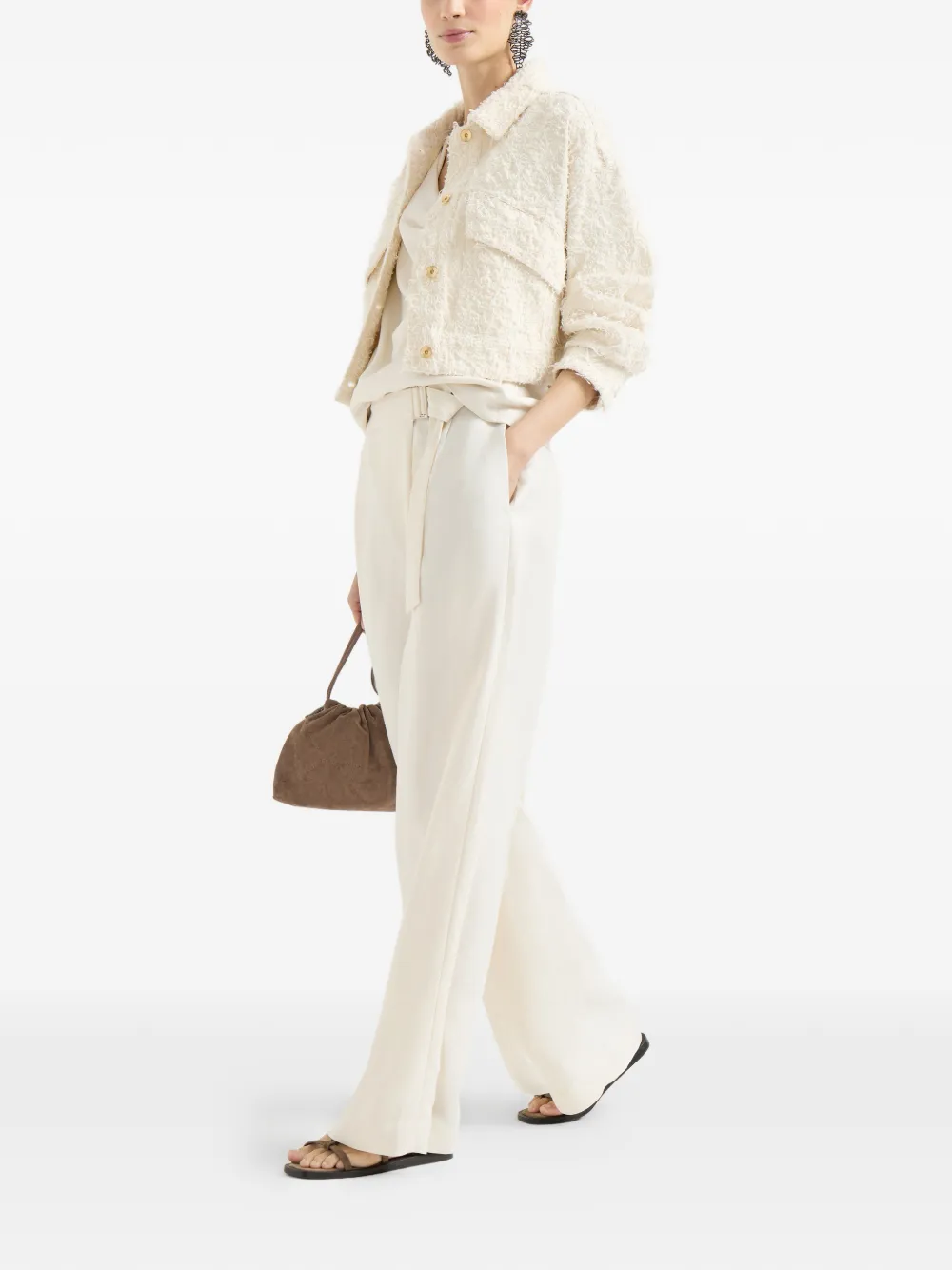 Brunello Cucinelli Broek met ceintuur Beige