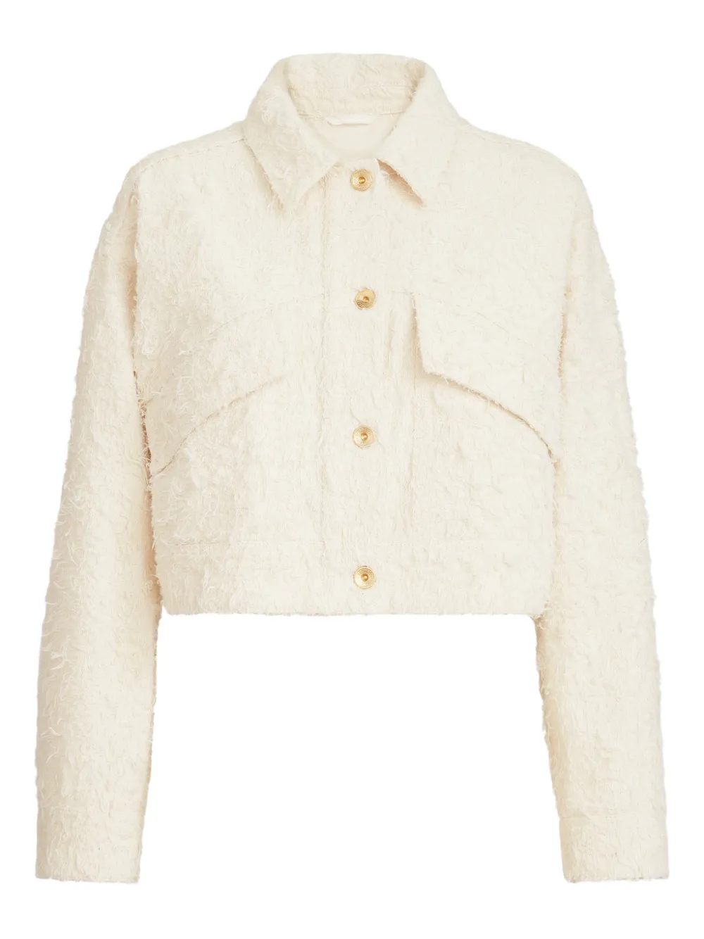 Brunello Cucinelli fuzzy-texture jacket | Neutrals | Image 1