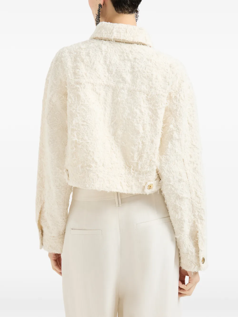 Brunello Cucinelli Jack met pluizige textuur Beige