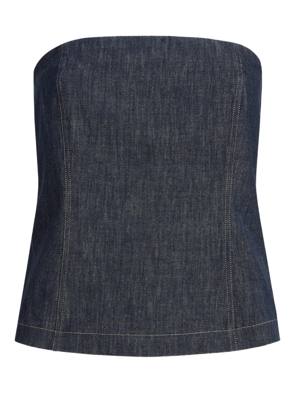 Brunello Cucinelli denim-effect bandeau top | Blue | Image 1