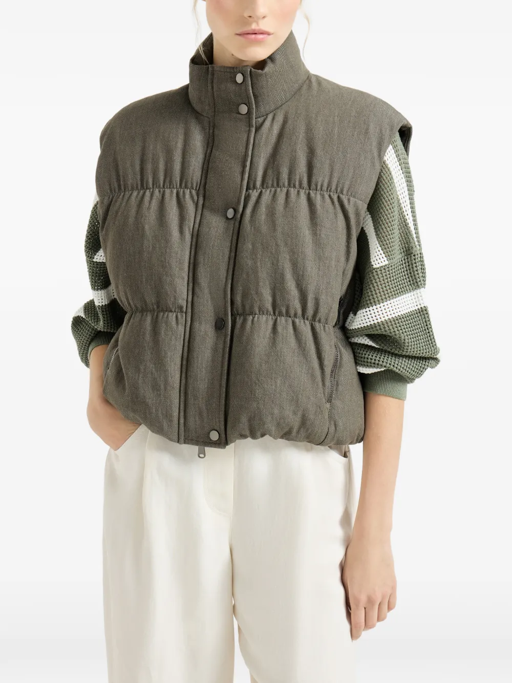 Brunello Cucinelli Bodywarmer Groen