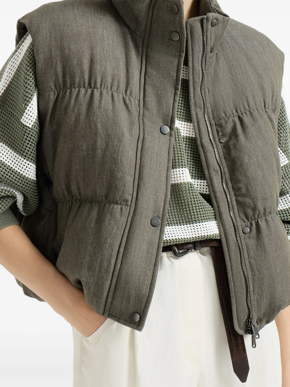 Brunello Cucinelli Bodywarmer Groen