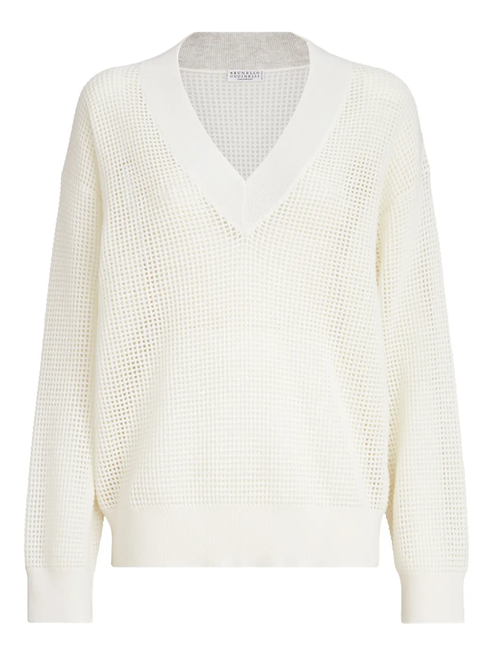 Brunello Cucinelli V-neck sweater - White
