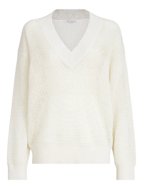Brunello Cucinelli suéter con cuello en V