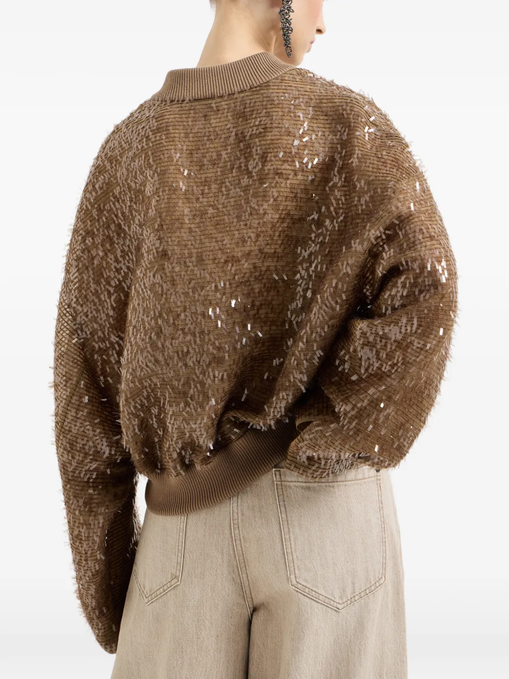 Brunello Cucinelli Bomberjack met rits Bruin