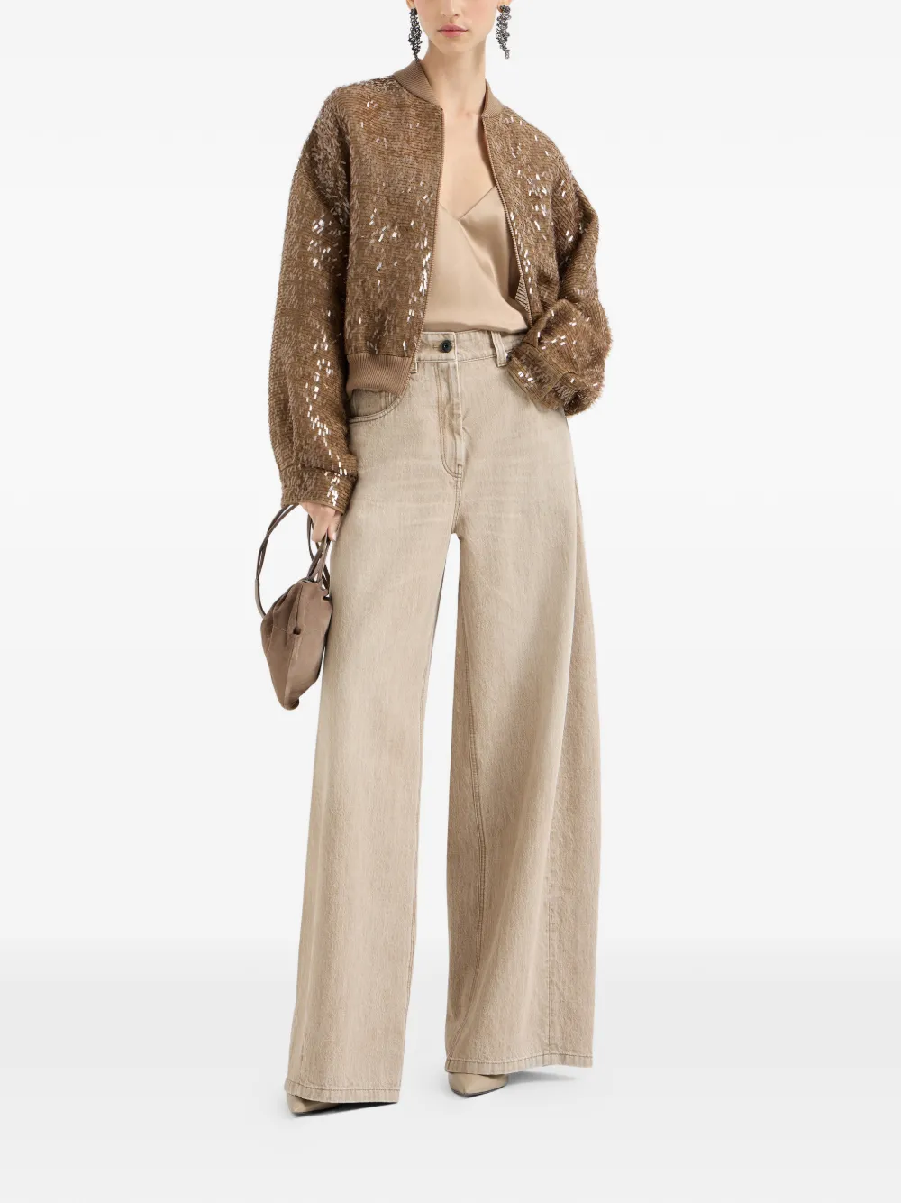  Brunello Cucinelli Zip-fastening Bomber Jacket - Brown 