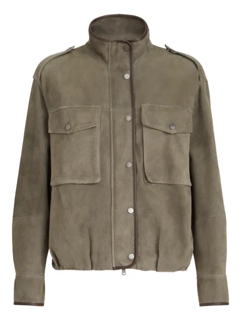 Brunello Cucinelli chest-pocket leather jacket