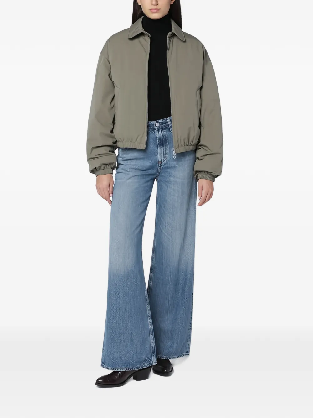 OUR LEGACY zip collared bomber jacket Groen