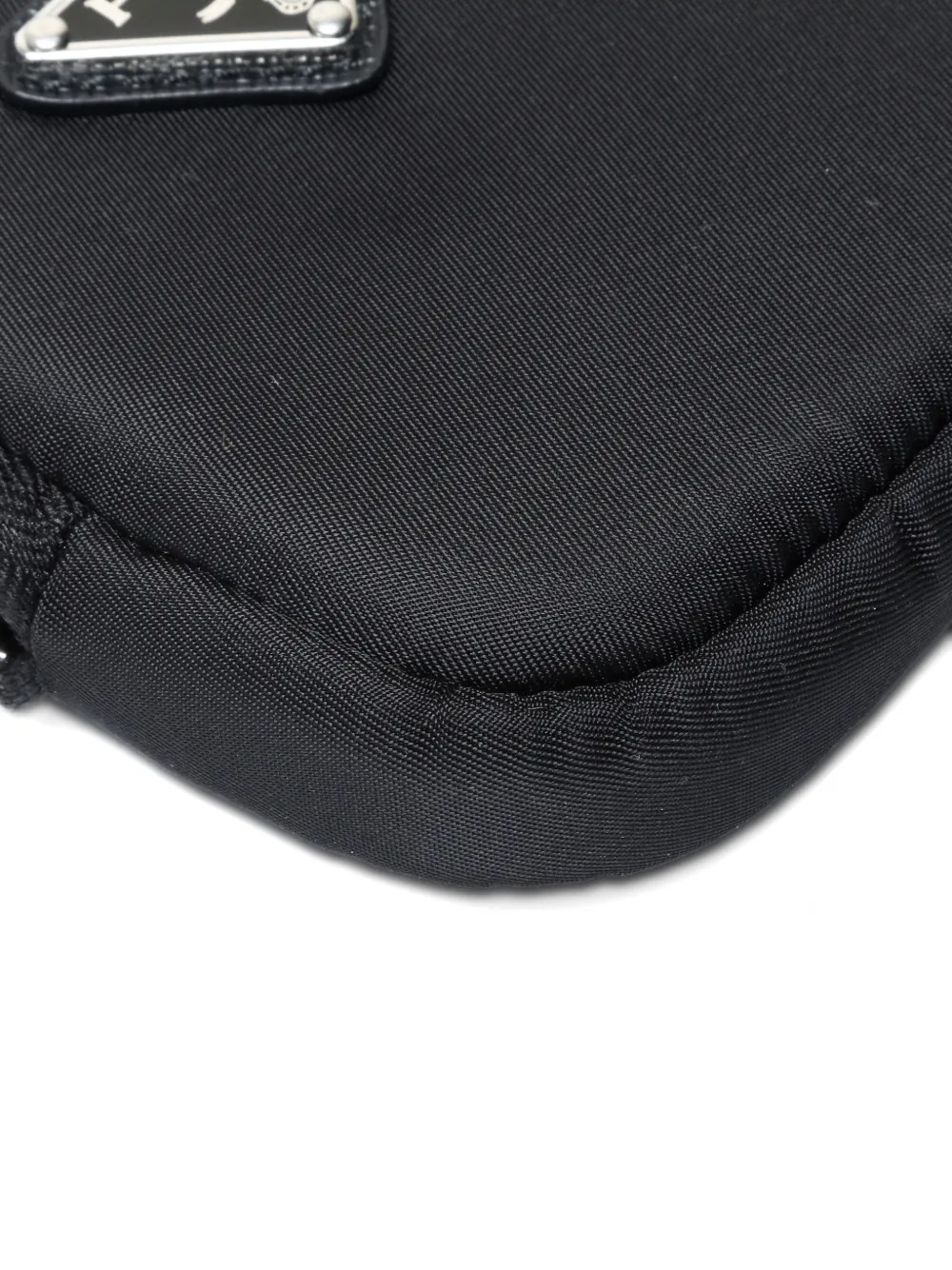 Pre-owned Prada 2020-2025 Mini Zip Coin Purse In Black