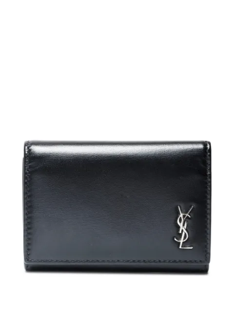 Saint Laurent Pre-Owned  2020-2025 logo-plaque leather key case