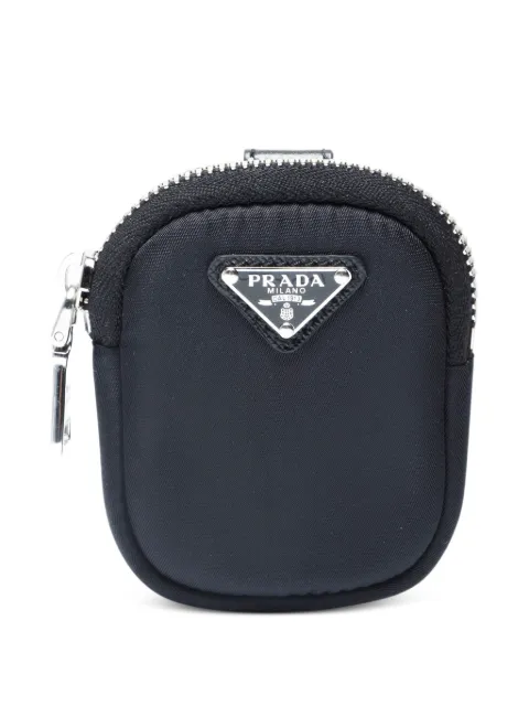 Prada Pre-Owned 2020-2025 mini logo-plaque coin purse