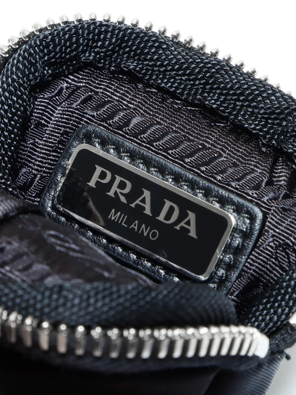 PRADA Pre-owned 2020-2025 Zip Coin Purse In Black