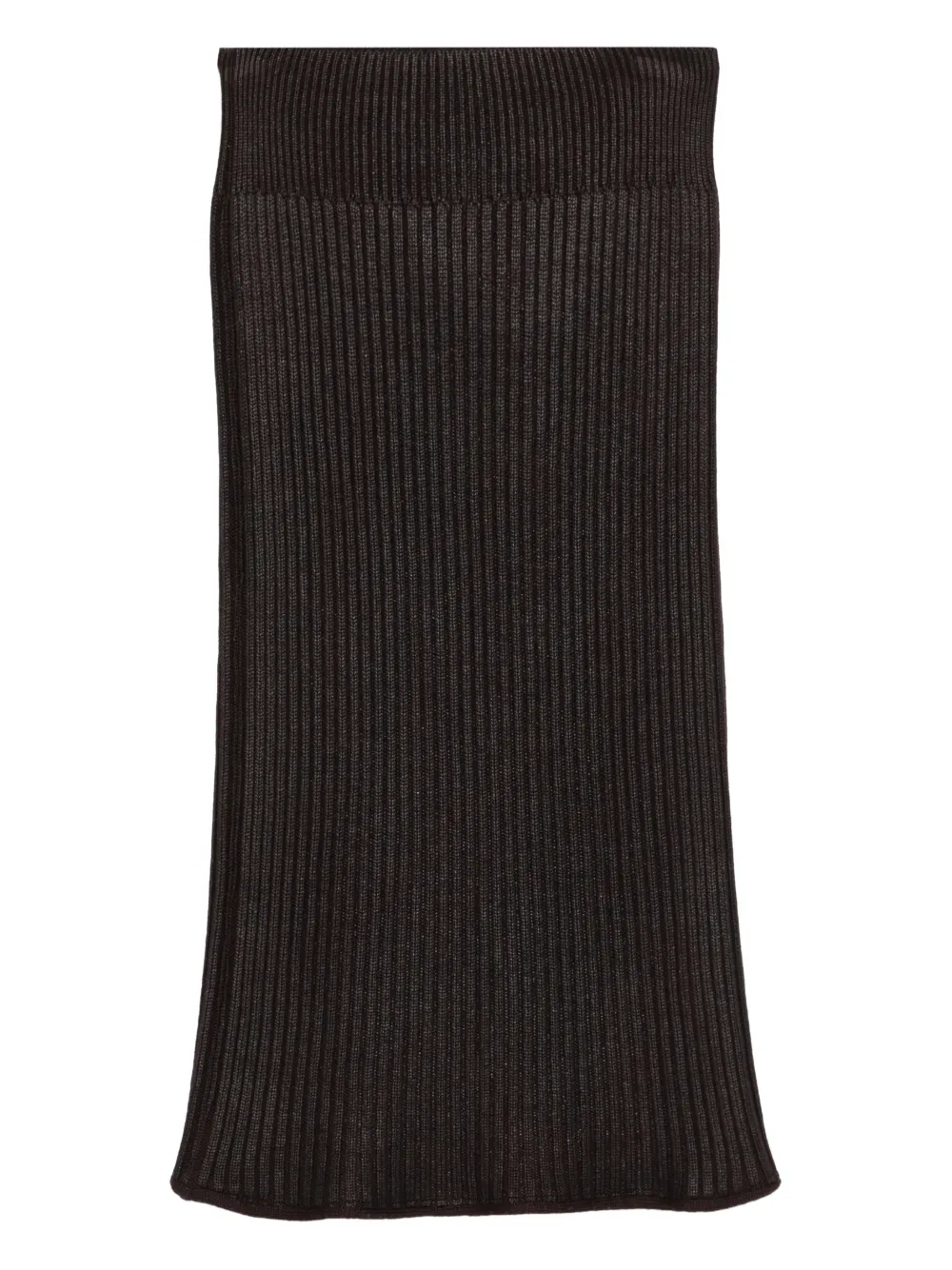 Gianfranco Ferré Pre-Owned 1990s ribbed skirt | Brown | Image 1