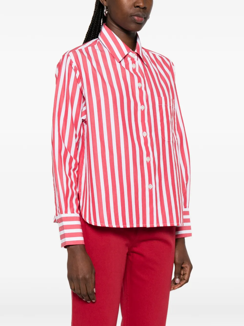  Xirena Monroe Striped Shirt - Red 
