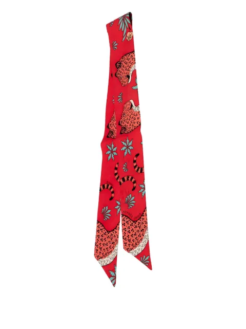 Hermès Pre-Owned 1999-2007 Les Leopards Twilly Seidenschal