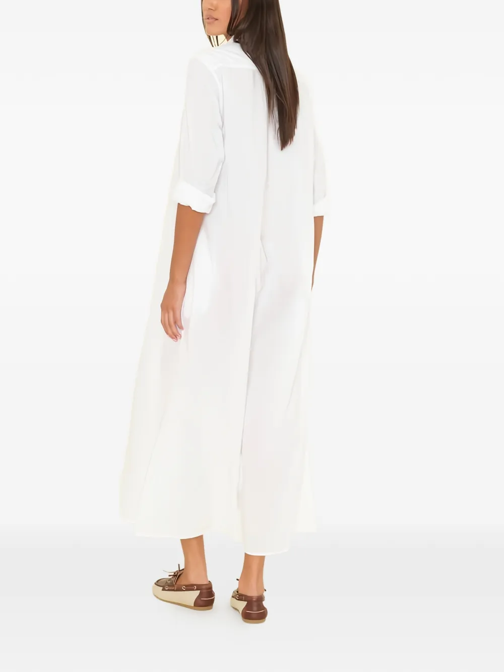 Xirena Boden Shirt Maxi Dress In White