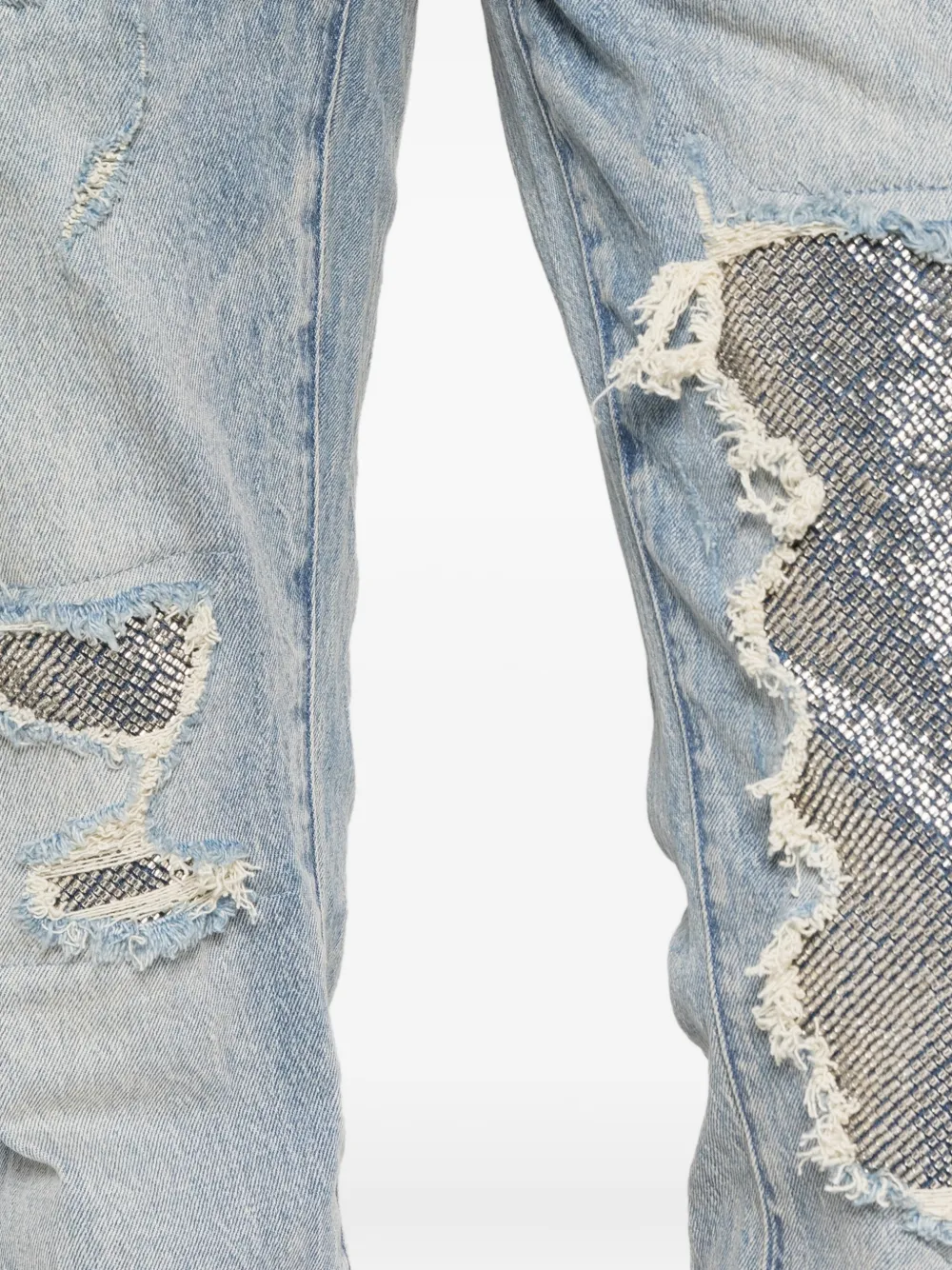 Purple Brand Denim jeans met pailletten Blauw