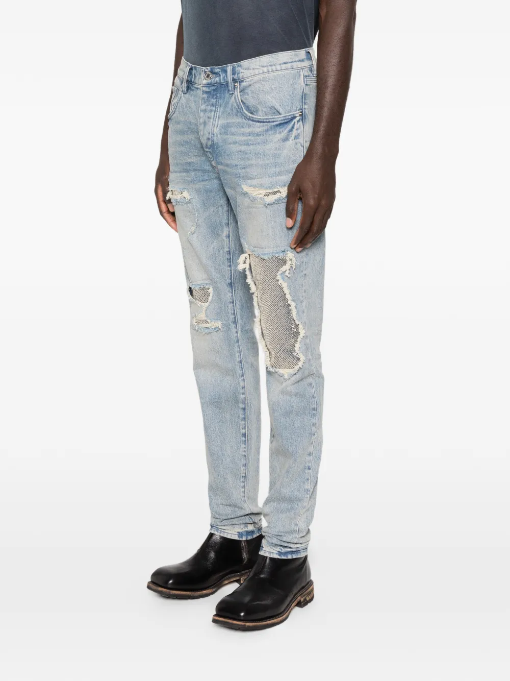 Purple Brand Denim jeans met pailletten Blauw