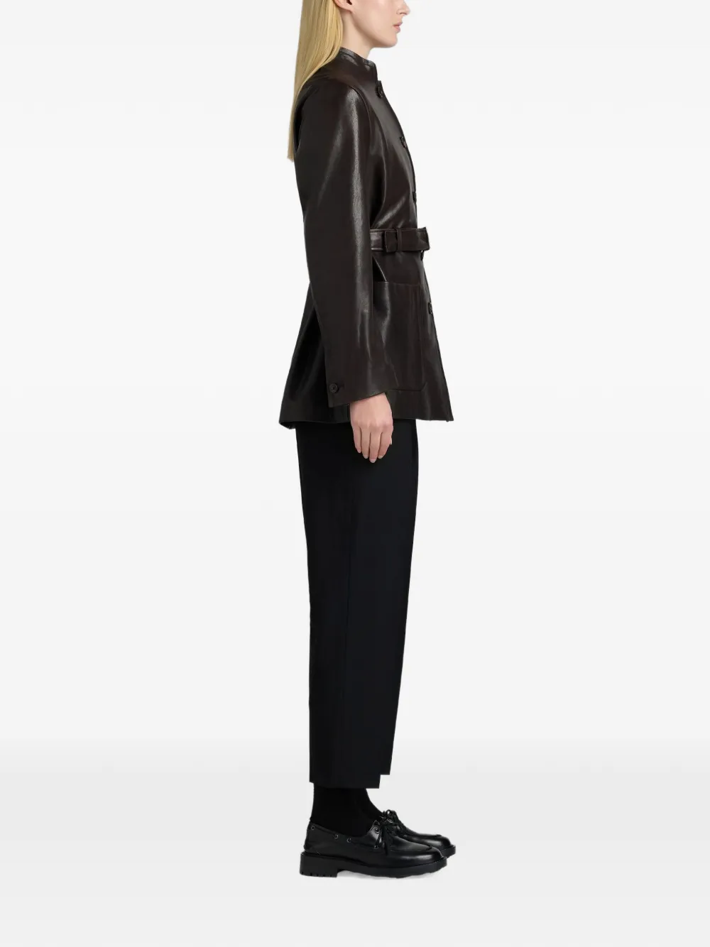  Bally Leather Jacket - Brown 