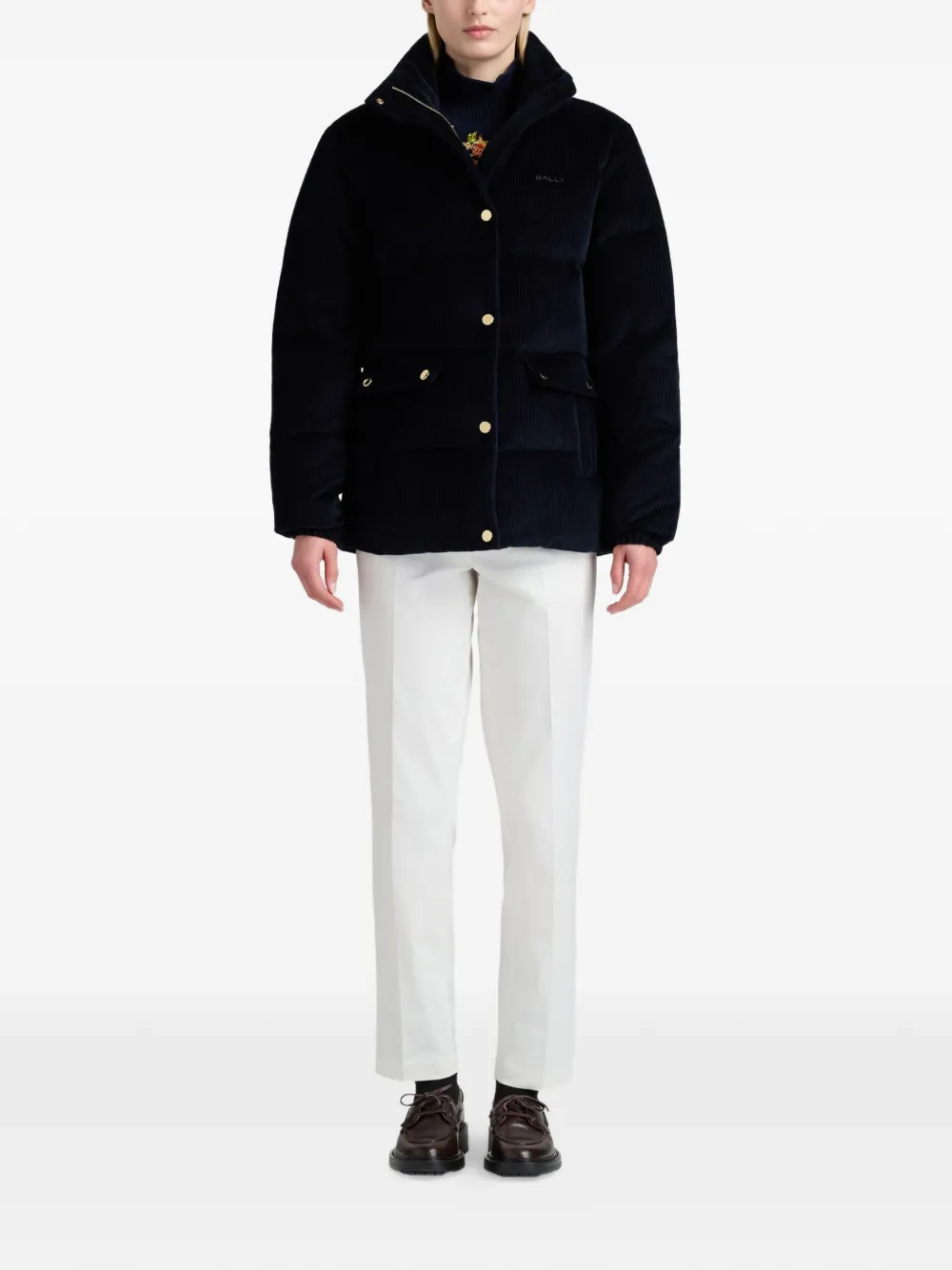  Bally High-neck Puffer Jacket - Blue 