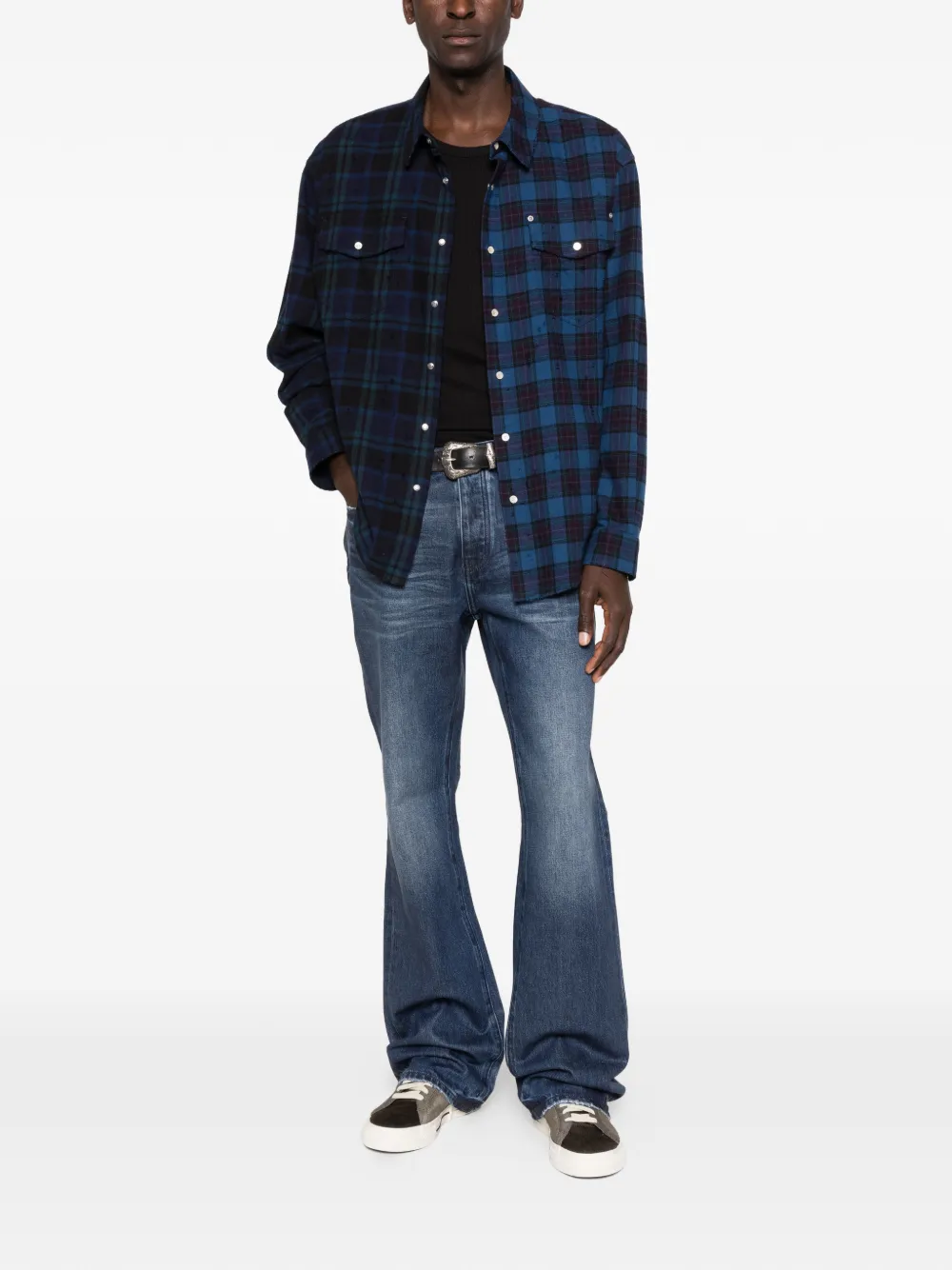 Purple Brand distressed-effect denim jeans - Blauw