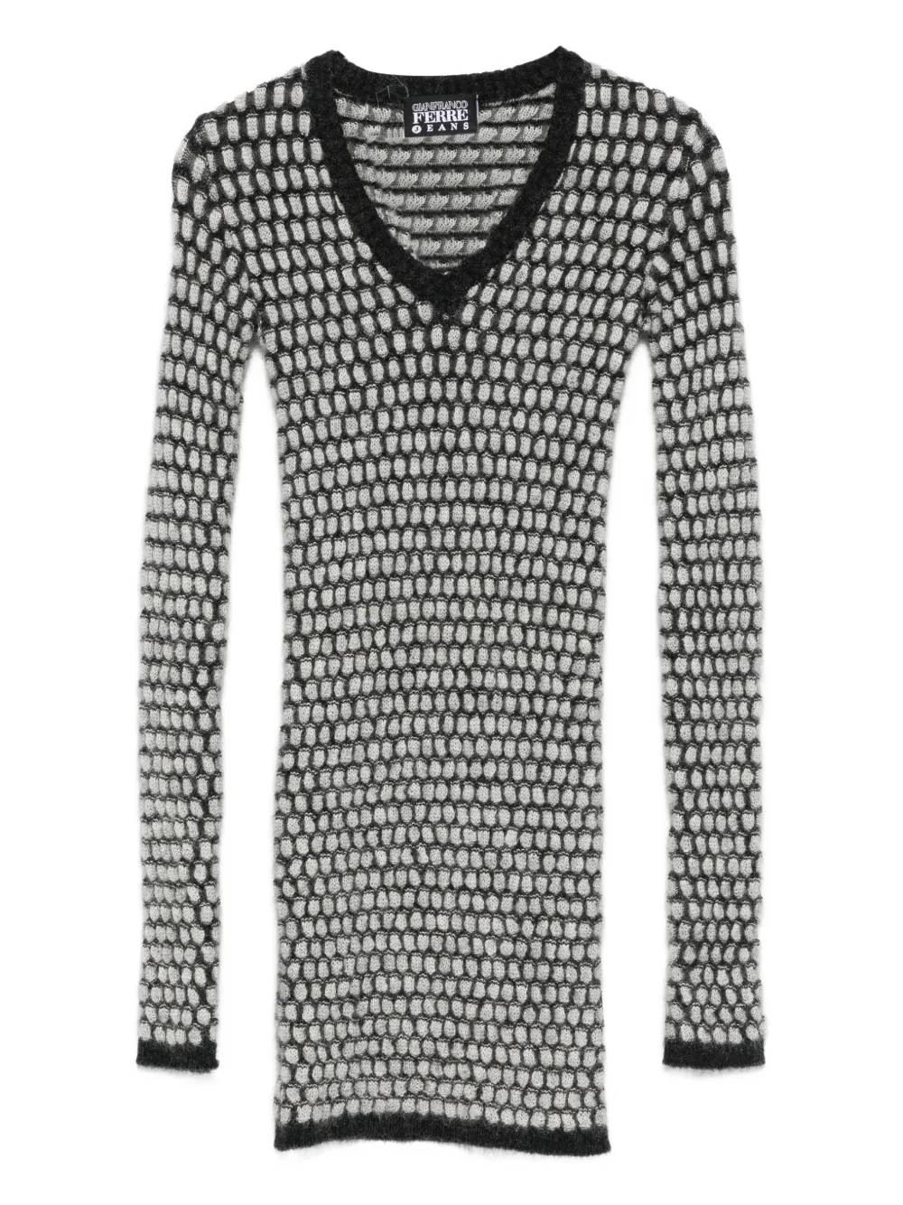 Gianfranco Ferré Pre-Owned suéter con cuello en V 1997 | negro | Image 1