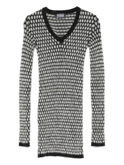 Gianfranco Ferré Pre-Owned suéter con cuello en V 1997