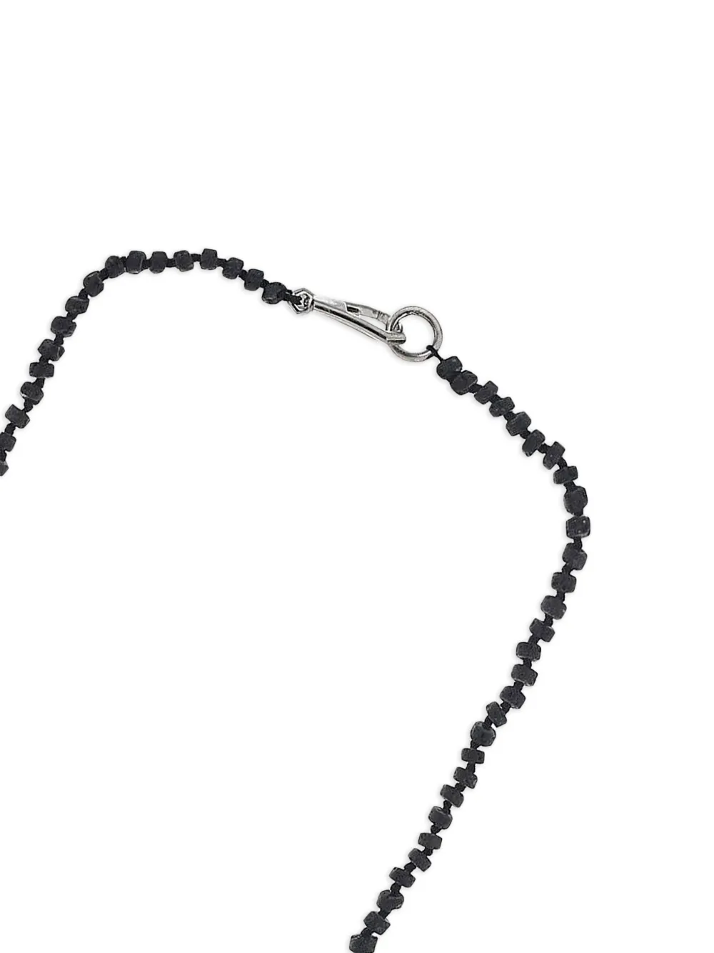 Walters Faith silver lava necklace - Zwart