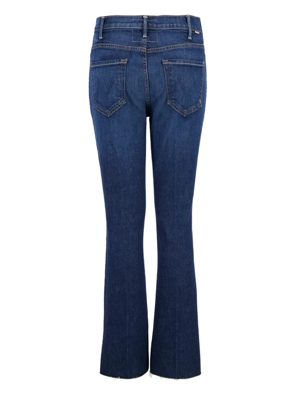 MOTHER Bootcut jeans met franje Blauw