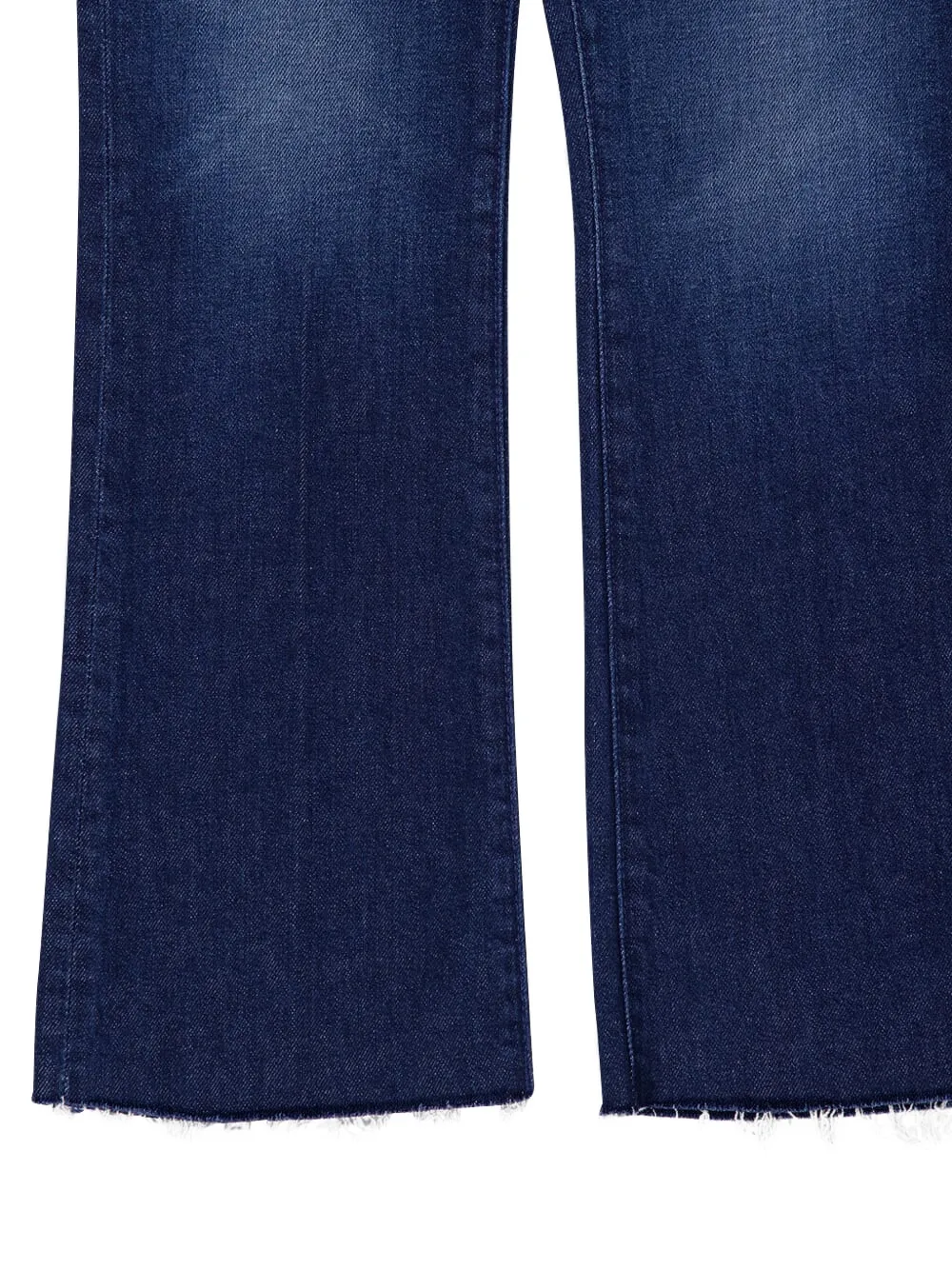 MOTHER Bootcut jeans met franje Blauw