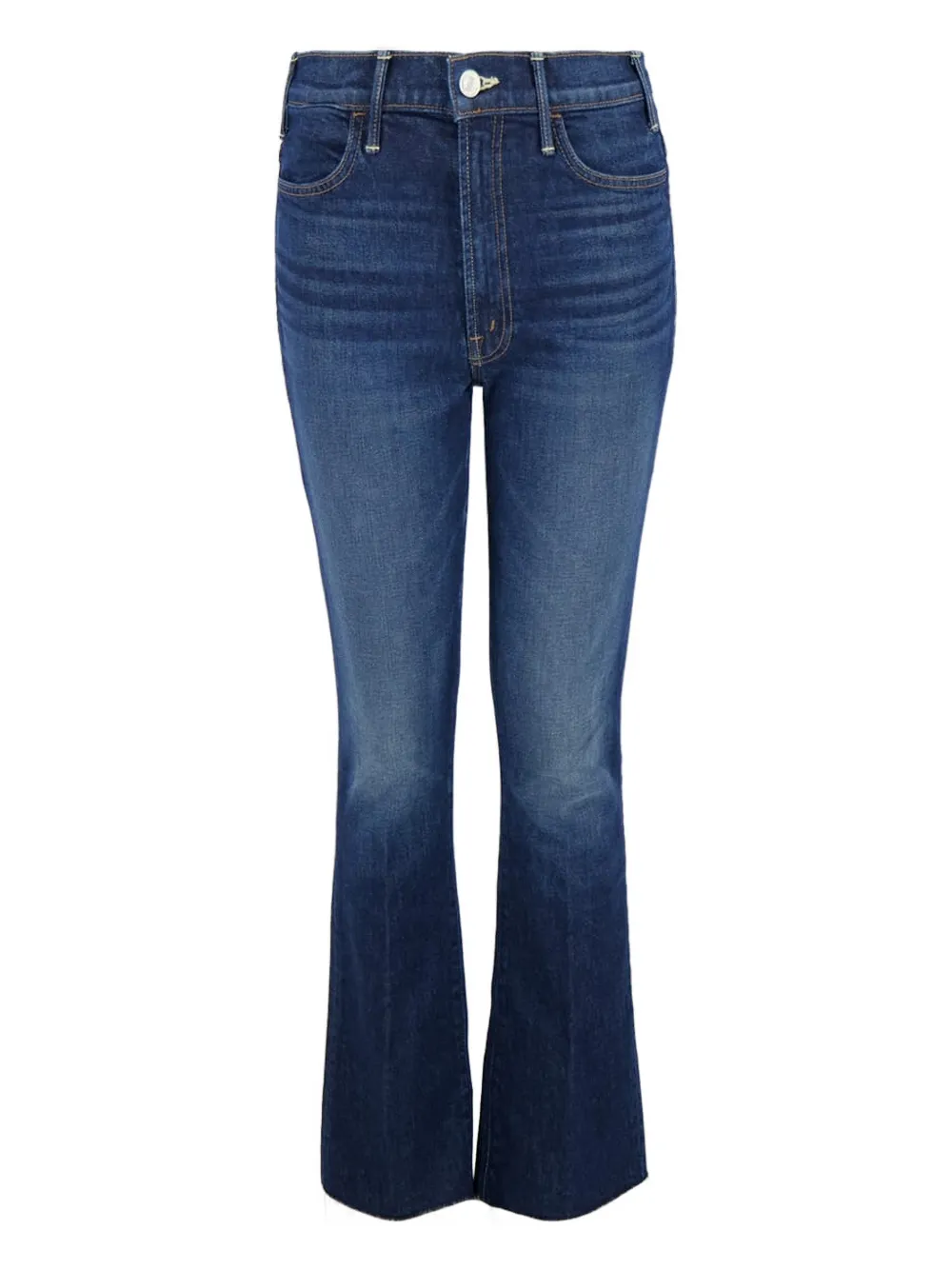MOTHER Jeans svasati con frange - Blu