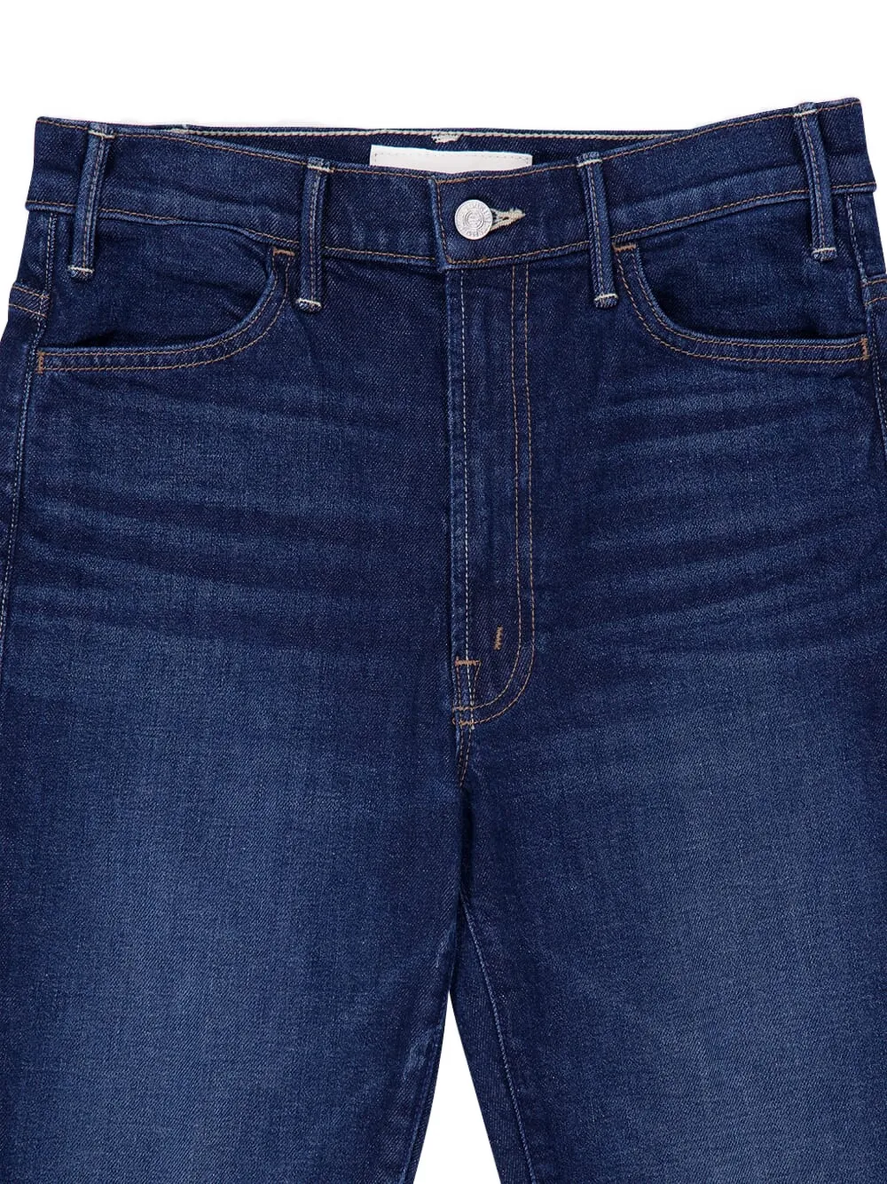 MOTHER Bootcut jeans met franje Blauw