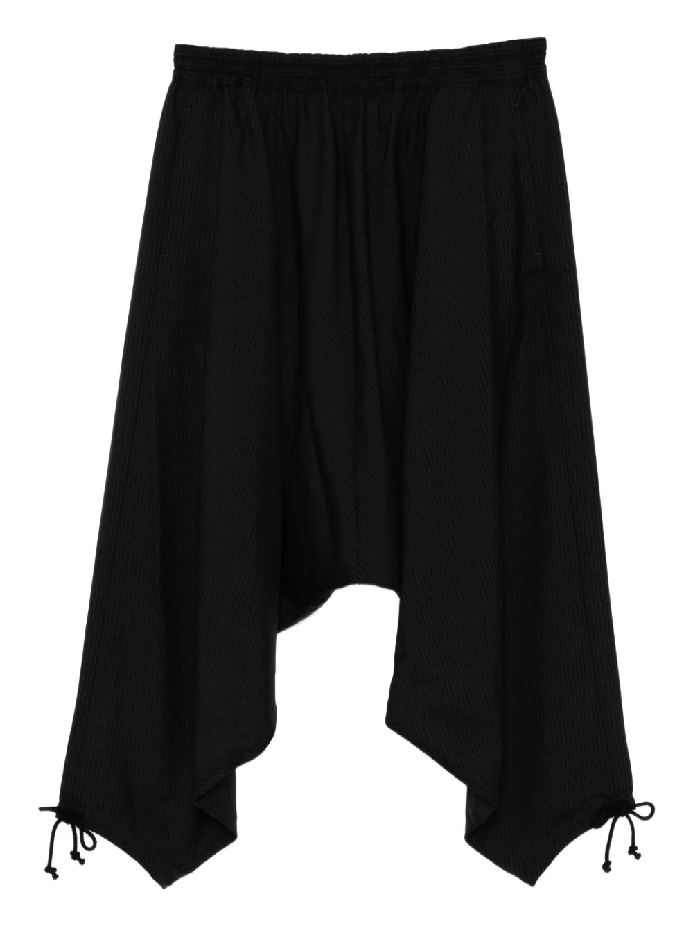 Junya Watanabe MAN striped drop-crotch trousers | Black | Image 1