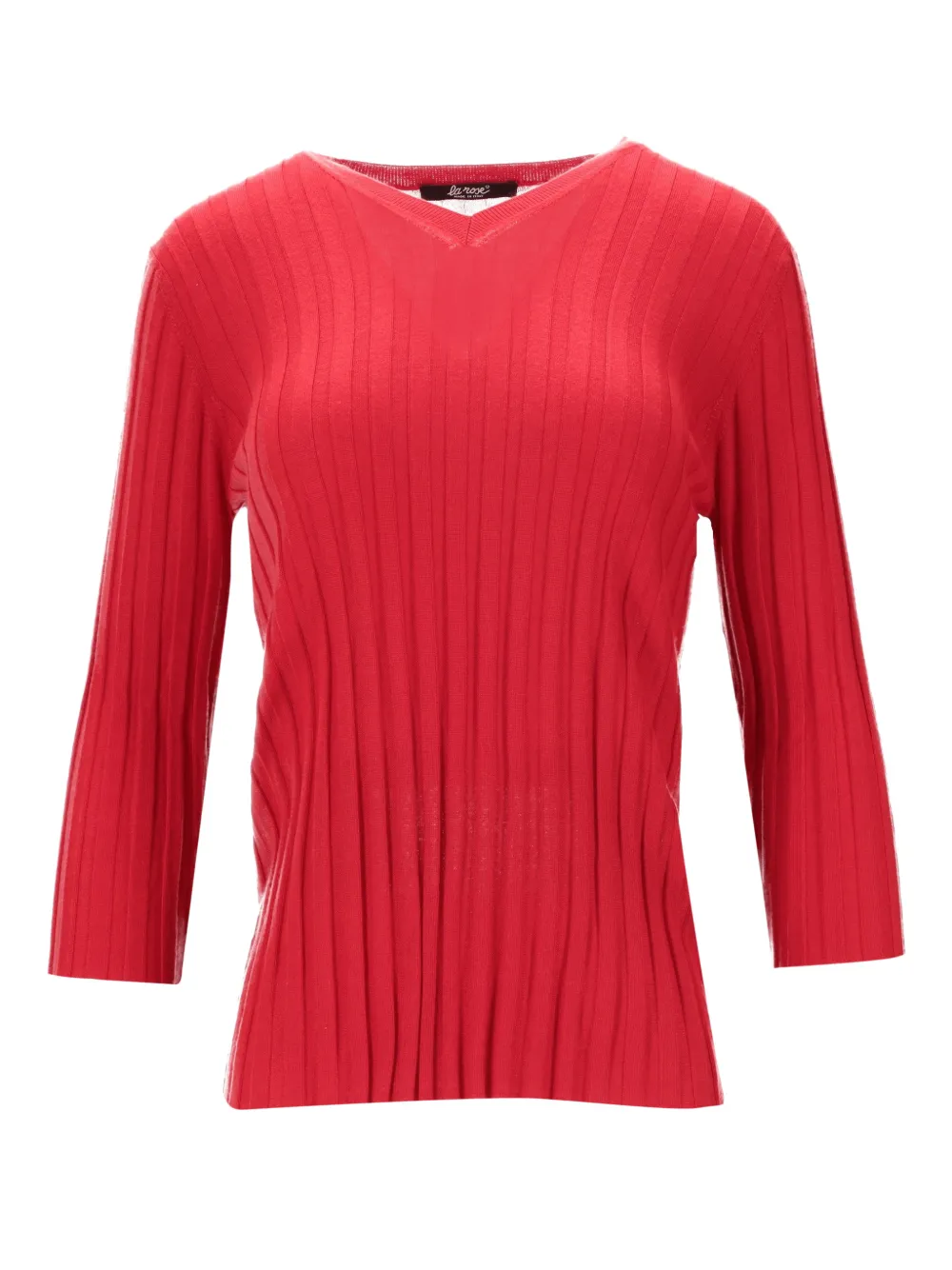 La-Rose Top con scollo a V - Rosso