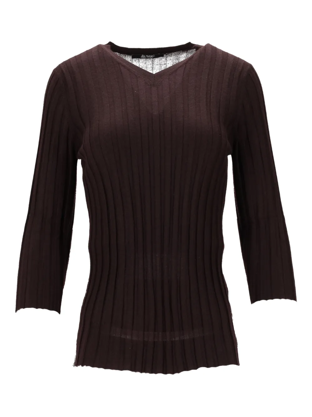 La-Rose Top con scollo a V - Marrone